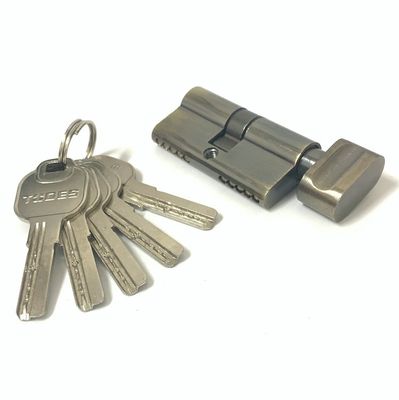 Blocage à cylindre en zinc de 60 mm Cylindres à profil unique euro ouverts avec clé en laiton ou en fer