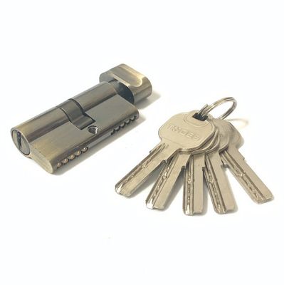 Blocage à cylindre en zinc de 60 mm Cylindres à profil unique euro ouverts avec clé en laiton ou en fer