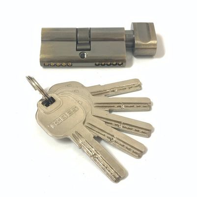 Blocage à cylindre en zinc de 60 mm Cylindres à profil unique euro ouverts avec clé en laiton ou en fer