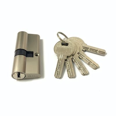 Taille personnalisée Cylindre double verrouillage Zinc alliage Euro cylindre 70 mm avec clé en laiton ou en fer