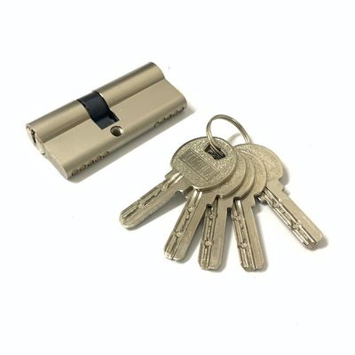 Taille personnalisée Cylindre double verrouillage Zinc alliage Euro cylindre 70 mm avec clé en laiton ou en fer