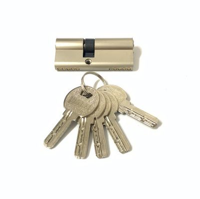 Taille personnalisée Cylindre double verrouillage Zinc alliage Euro cylindre 70 mm avec clé en laiton ou en fer