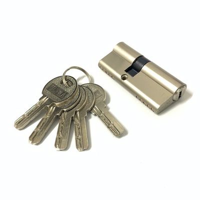 Taille personnalisée Cylindre double verrouillage Zinc alliage Euro cylindre 70 mm avec clé en laiton ou en fer