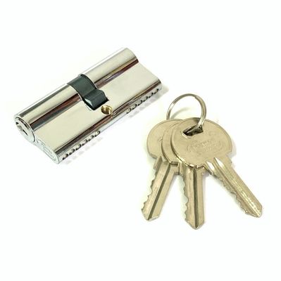 Double serrure à cylindre sécurisée ouverte de zinc 70mm, serrure à cylindre adaptée aux besoins du client