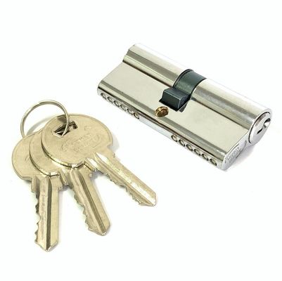 Double serrure à cylindre sécurisée ouverte de zinc 70mm, serrure à cylindre adaptée aux besoins du client