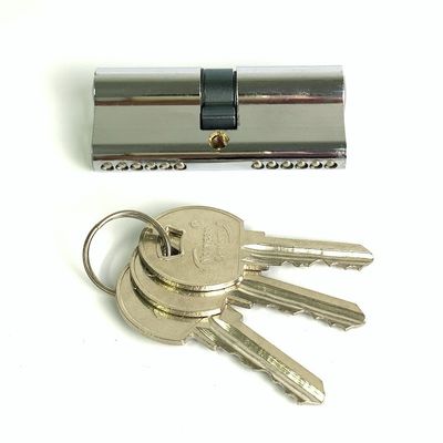 Double serrure à cylindre sécurisée ouverte de zinc 70mm, serrure à cylindre adaptée aux besoins du client