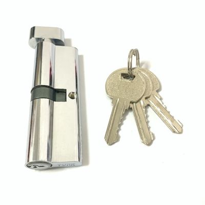 Serrure à cylindre simple face argentée, serrure à cylindre de 90mm avec clés