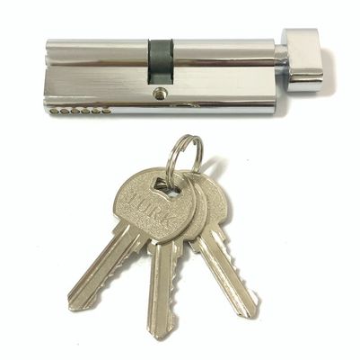 Serrure à cylindre simple face argentée, serrure à cylindre de 90mm avec clés