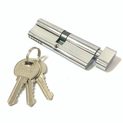 Serrure à cylindre simple face argentée, serrure à cylindre de 90mm avec clés