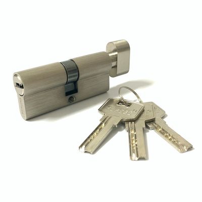 Fermeture de cylindre en laiton unique ouverte Taille personnalisée Cylindre à clé d'un côté Argent
