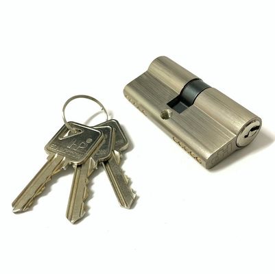 Fermeture de porte à double baril de 60 mm Fermetures à baril de porte en aluminium avec noyau en laiton