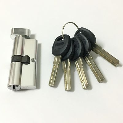Fermeture de porte en laiton en aluminium cylindre unique ouverte 70 mm cylindre porte serrure taille personnalisée