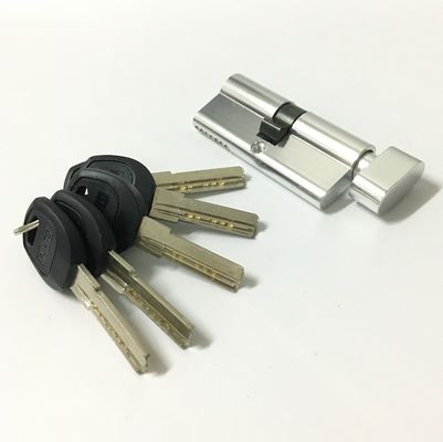 Fermeture de porte en laiton en aluminium cylindre unique ouverte 70 mm cylindre porte serrure taille personnalisée