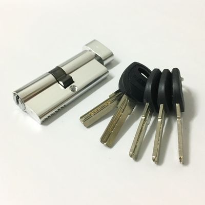 Fermeture de porte en laiton en aluminium cylindre unique ouverte 70 mm cylindre porte serrure taille personnalisée