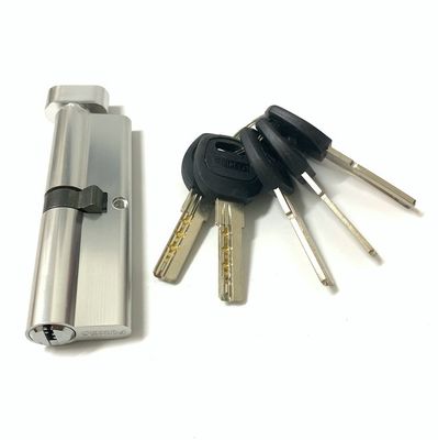 Cylindre en laiton et aluminium de 100 mm, serrure à cylindre à clé personnalisée