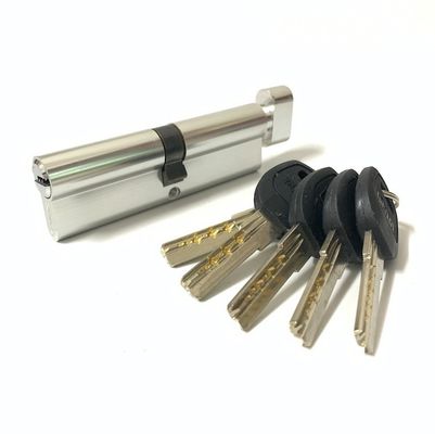 Cylindre en laiton et aluminium de 100 mm, serrure à cylindre à clé personnalisée