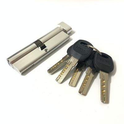 Cylindre en laiton et aluminium de 100 mm, serrure à cylindre à clé personnalisée
