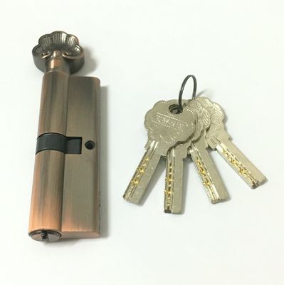 Cylindre en cuivre zinc de 90 mm, verrouillage à profil unique euro ouvert avec clé en cuivre ou en fer