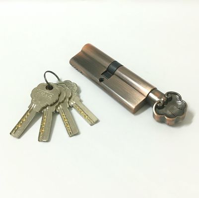 Cylindre en cuivre zinc de 90 mm, verrouillage à profil unique euro ouvert avec clé en cuivre ou en fer