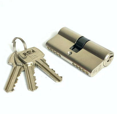 Cylindre à double clé en fer, porte personnalisée, remplacement de serrure à cylindre 60 mm