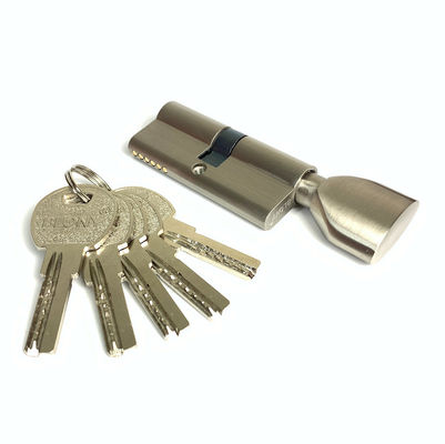 Alliage de zinc 70 mm Euro cylindre verrouillage à cylindre unique personnalisé avec noyau en laiton