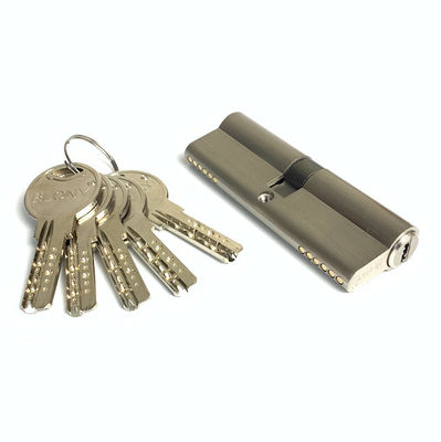 serrure de porte adaptée aux besoins du client de profil d'euro de serrure de double cylindre de 100mm avec le noyau en laiton en alliage de zinc