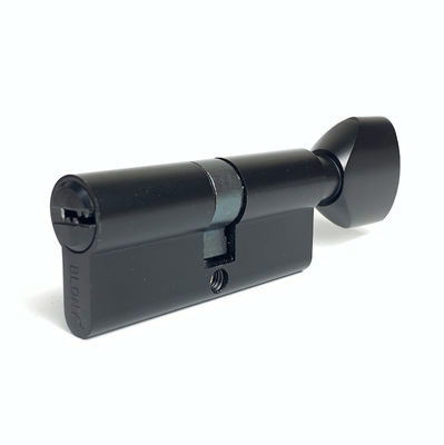 Cylindre en laiton zinc de 70 mm Porte de cylindre unique verrouillage noir avec noyau en zinc solide