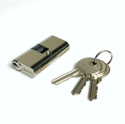 Fermeture de cylindre ovale argentée personnalisée remplacement de cylindre de porte 54 mm
