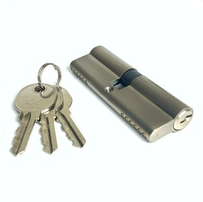 Fermeture de cylindre en zinc personnalisée 90 mm Fermeture de cylindre à clé des deux côtés