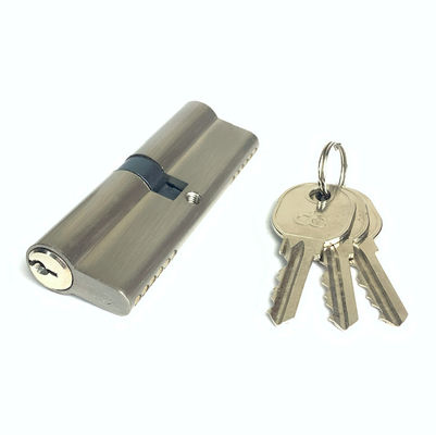 Fermeture de cylindre en zinc personnalisée 90 mm Fermeture de cylindre à clé des deux côtés